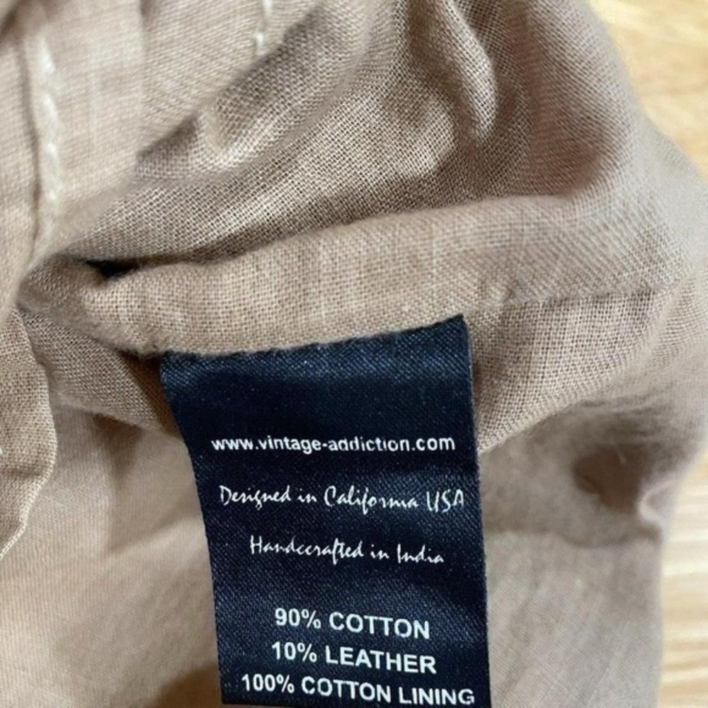 Vintage Addiction Canvas Tote Bag Leather Straps "You Cant Buy Love.." Retro - Picture 5 of 7
